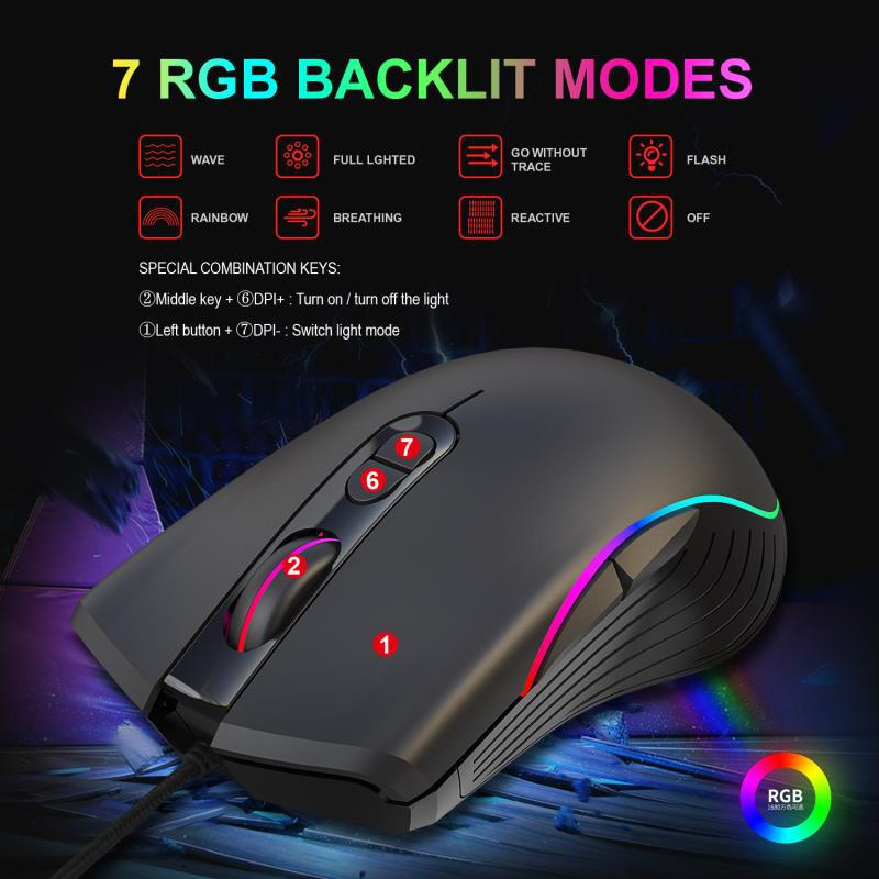 HXSJ-A867-RGB-Verkabelte-Gaming-Maus-1000160032006400DPI-7-Tasten-Ergonomische-Gamer-Maus-fuumlr-Des-2000318-9